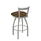 Holland Bar Stool Co 30" Low Back Swivel Bar Stool, Nickel Finish, Rein Thatch Seat 82130AN026 - alternate 4